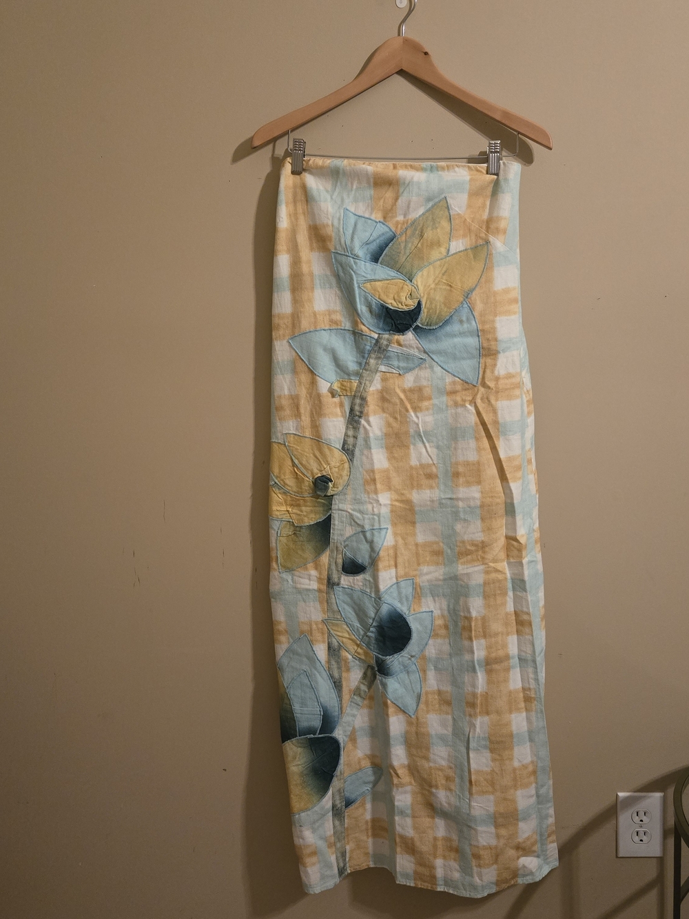 Anthropologie Sleeveless Maxi Dress with Blue Floral Print - Picture 6 of 8